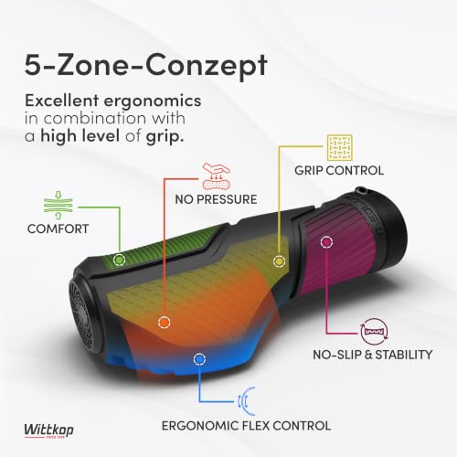 Wittkop Bike Grips With Innovative 3-Zone Design Made in Germany - Ergonomic Non-Slip Comfort and EFC Zones for Optimized Grip & Comfort - Handlebar