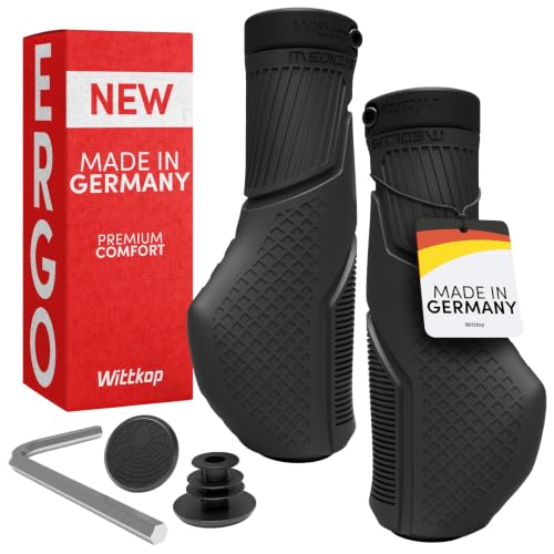 Wittkop Bike Grips With Innovative 3-Zone Design Made in Germany - Ergonomic Non-Slip Comfort and EFC Zones for Optimized Grip & Comfort - Handlebar