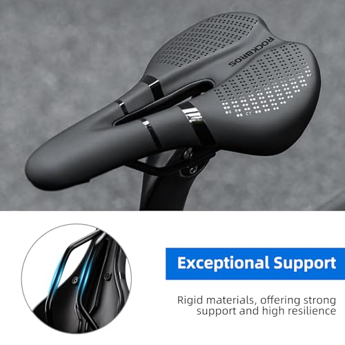 ROCKBROS Bike Seat for Men Women, Waterproof Ergonomic Bicycle Saddle