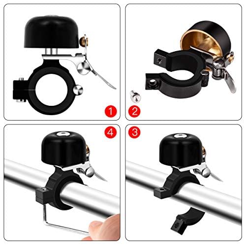 Greallthy Bike Bell Classic Brass Bicycle Bell,Bike Bells for Adults Youth, Loud Retro Bell for Road & Mountain Bikes, Universal Handlebar Fit