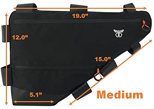 Touring Road Bike Full Frame Bag | Bicycle Bikepacking, Touring, Commuting Pack | Small (6.5L), Medium (12L), Large (14L)