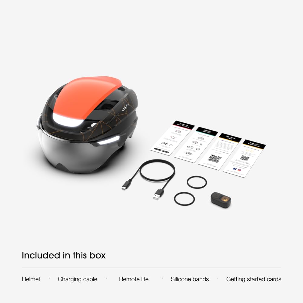 Lumos Ultra E-Bike Smart Helmet | NTA 8776 Certified | Front & Rear LED Lights | Retractable Face Shield | App Controlled | EBike, Scooter, Cycling, Bicycle | Adults, Men Women