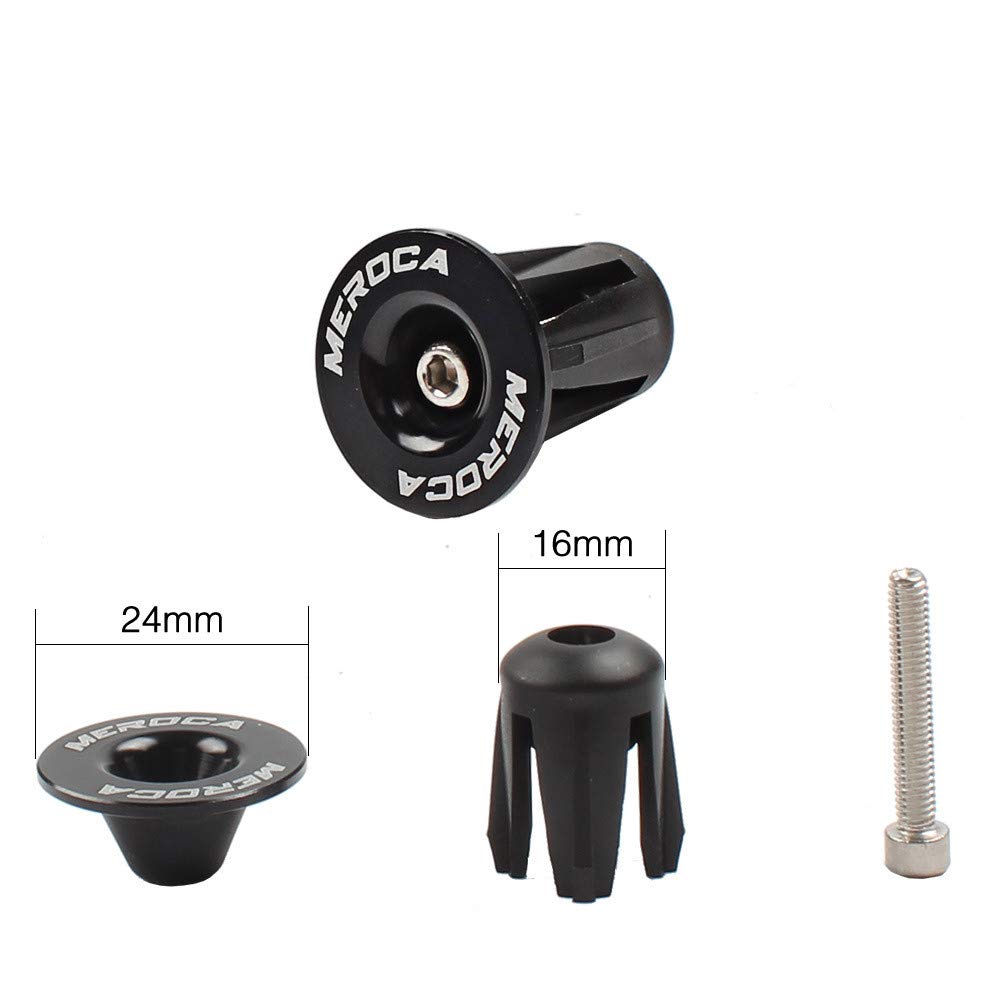 Zsling 1 Pair Aluminum Bike Handlebar End Plugs, Expanding Locking Bar End Caps for Road Bike Mountain Bike MTB BMX Fixie, Bar End for Rubber Sponge Aluminum Handlebar Grip
