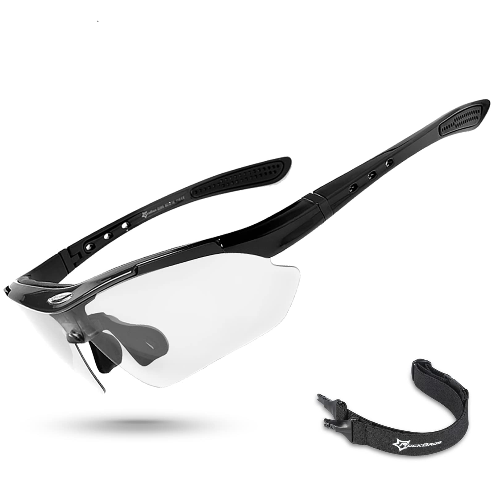 ROCKBROS Photochromic Sports Sunglasses Mens Cycling Pickleball Glasses