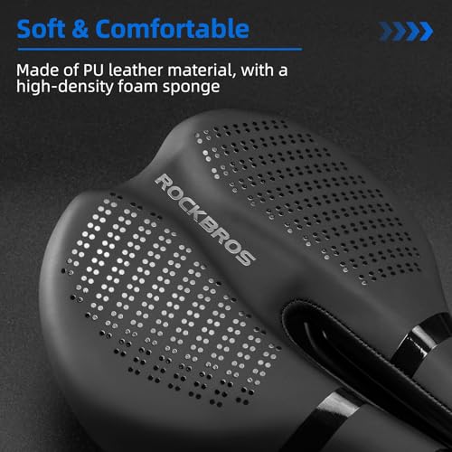 ROCKBROS Bike Seat for Men Women, Waterproof Ergonomic Bicycle Saddle