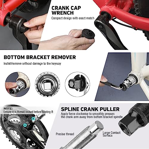DURATECH Bicycle Repair Tools, Bike Tools Kit with Storage Box