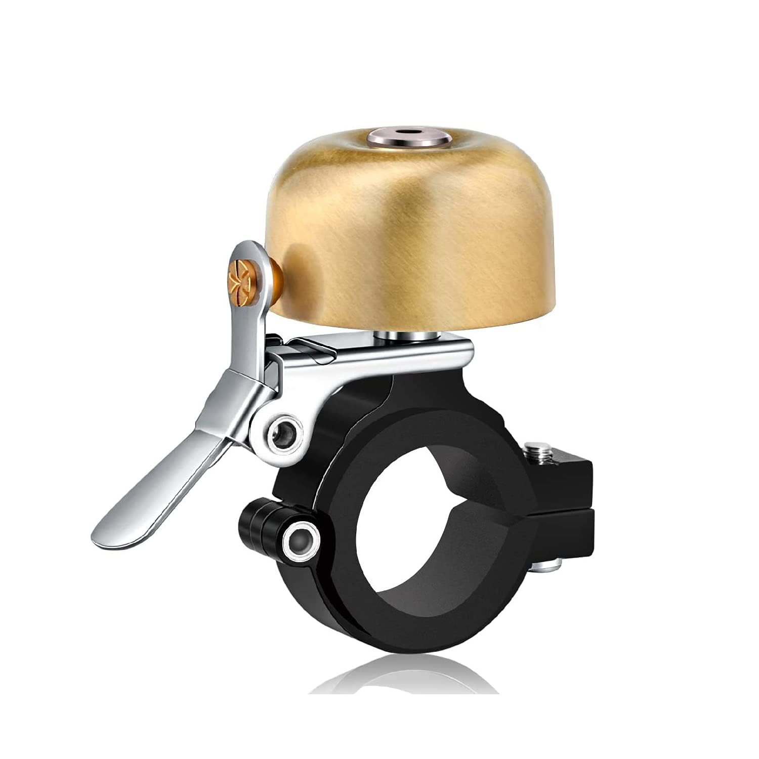 Greallthy Bike Bell Classic Brass Bicycle Bell,Bike Bells for Adults Youth, Loud Retro Bell for Road & Mountain Bikes, Universal Handlebar Fit