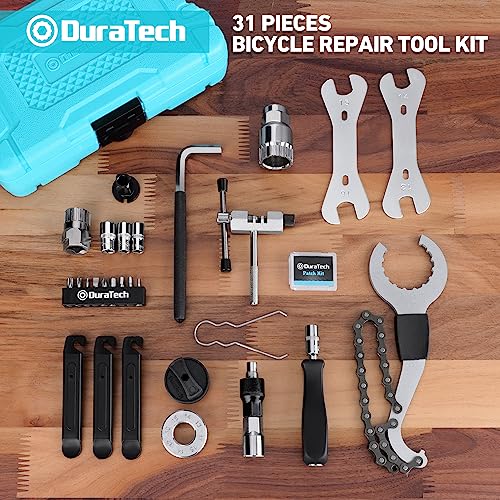 DURATECH Bicycle Repair Tools, Bike Tools Kit with Storage Box