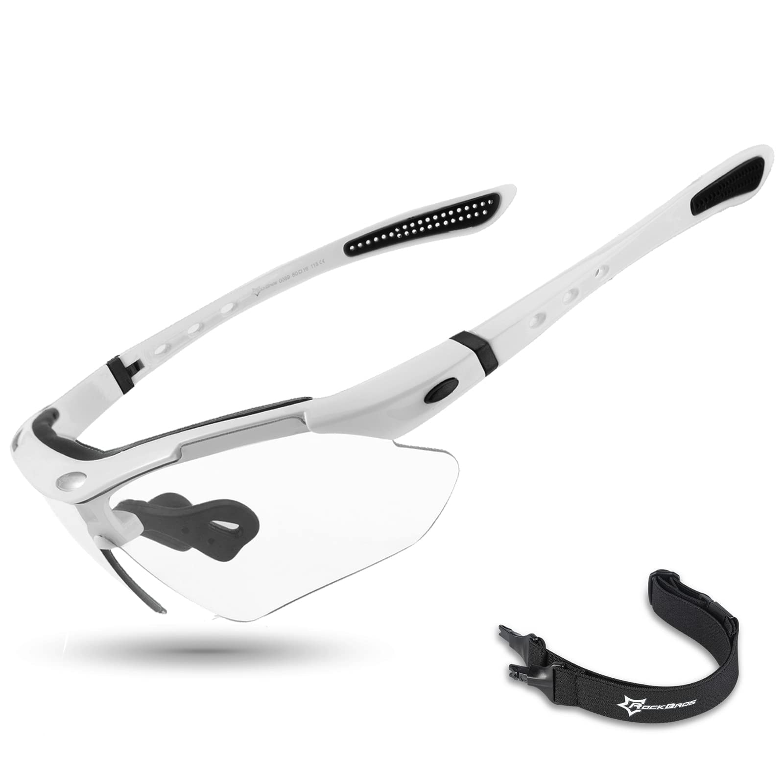 ROCKBROS Photochromic Sports Sunglasses Mens Cycling Pickleball Glasses