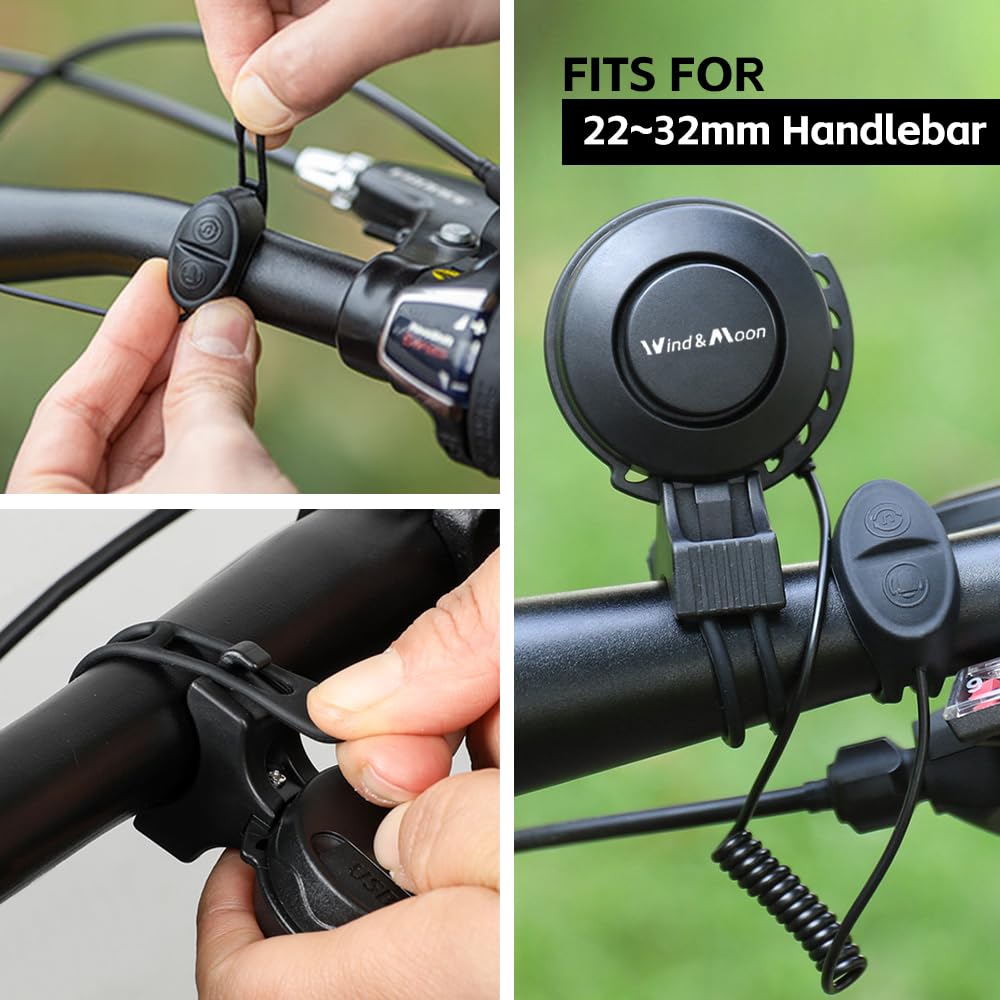 LESOVI Electronic Bike Horn 120db Cycling Electric Bicycle Horn 4 Sound Modes with Rechargeable Battery Waterproof Bicycle Bell for Adults Mountain Bike/Adjustable