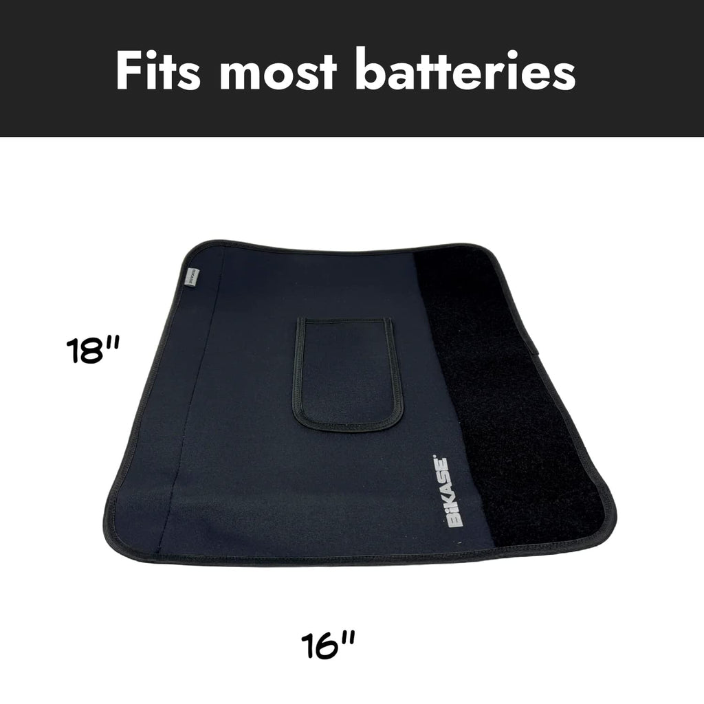 BiKase E-Bike Battery Cover Neoprene Electric Bicycle Battery Cover for Outdoor Riding, Transporting on Car Rack, eBike Battery Cover for Isolating Battery, Waterproof, Dirt Resistant