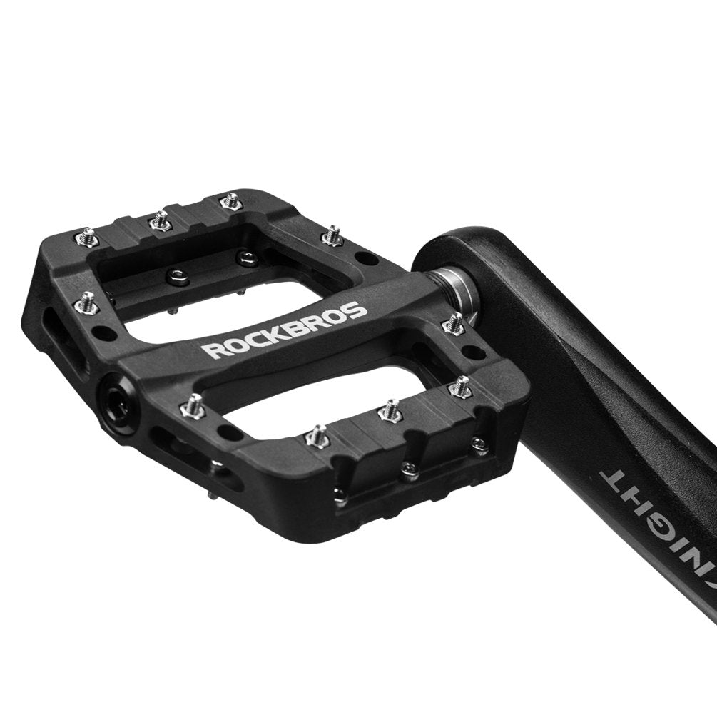ROCKBROS Nylon Fiber Bike Pedals Lightweight Platform MTB BMX 9/16"