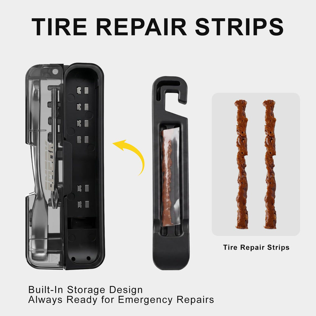 EMERK Bike Repair Tool Kit with Ratchet Wrench, 7 bits & 2 Tire Levers