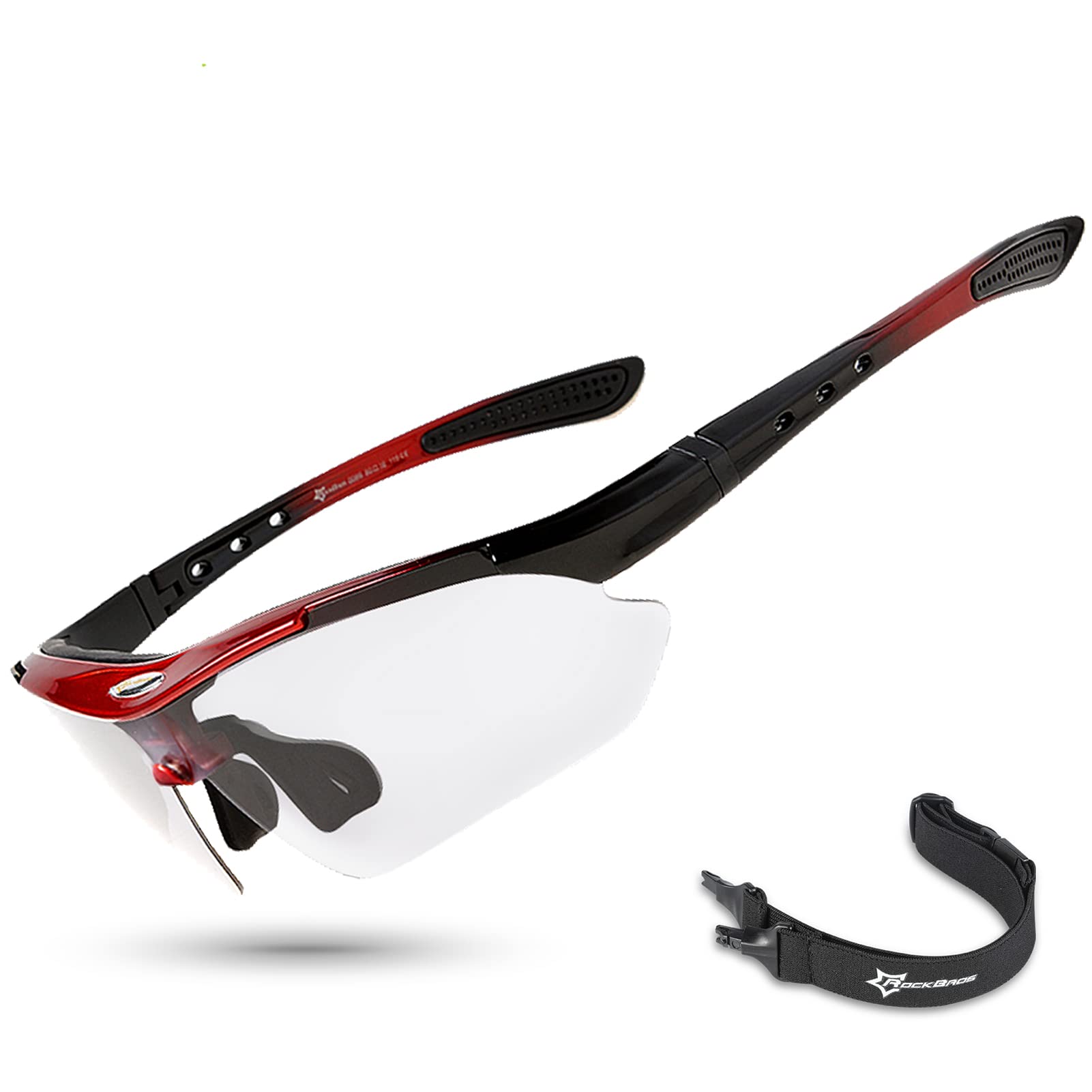 ROCKBROS Photochromic Sports Sunglasses Mens Cycling Pickleball Glasses