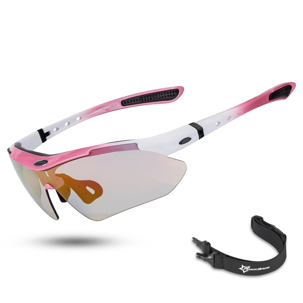 ROCKBROS Photochromic Sports Sunglasses Mens Cycling Pickleball Glasses