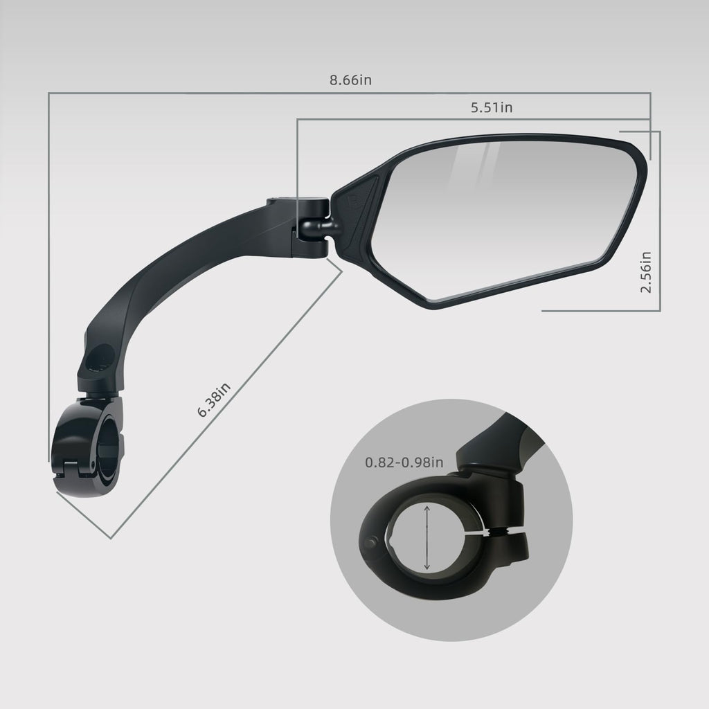 TXZSXS Adjustable Handlebar Bike Mirrors