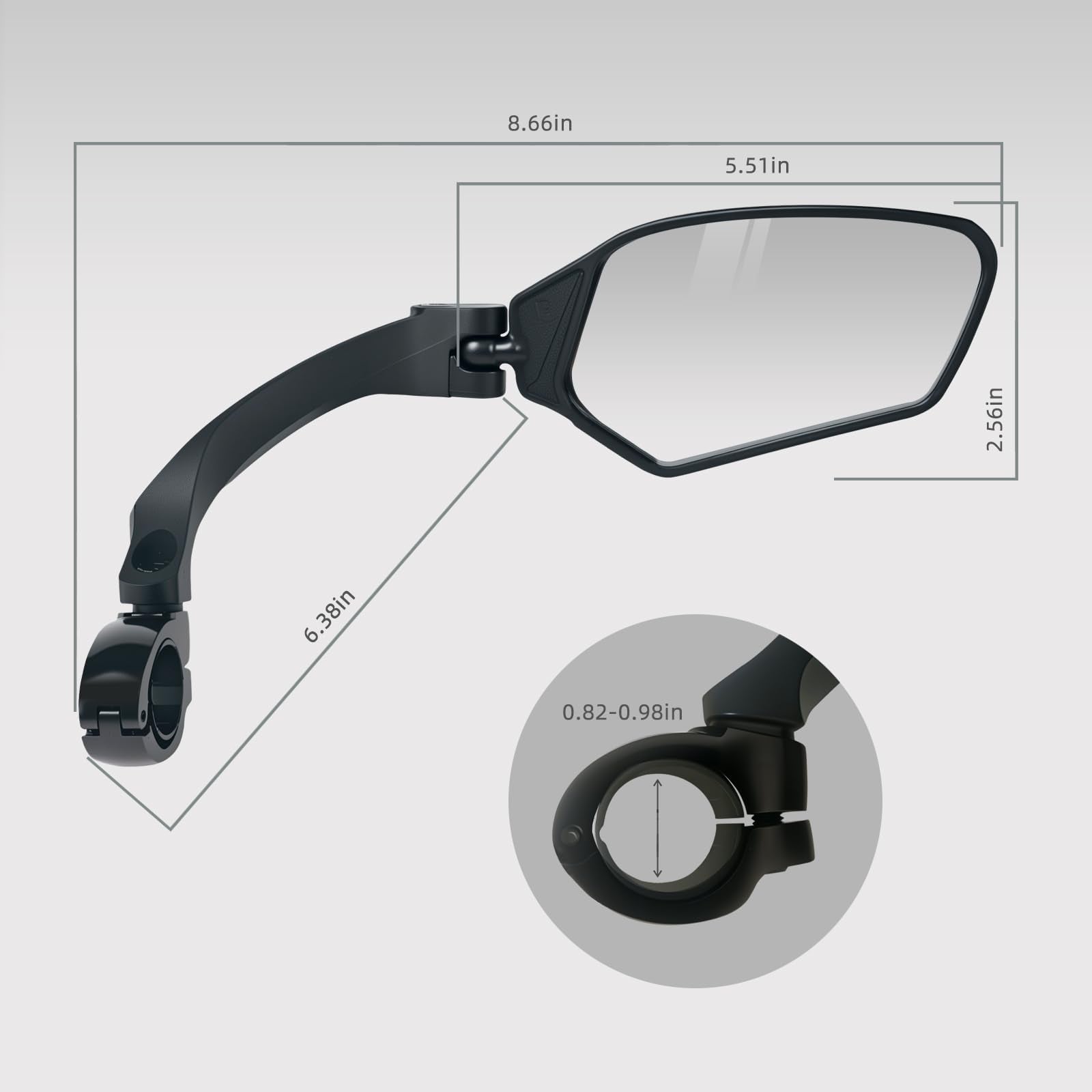TXZSXS Adjustable Handlebar Bike Mirrors