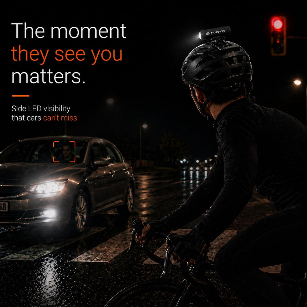 BrighRoad 1000Lumens Bike Helmet Light, 5 Modes, 650ft High-Beam, IPX6 Waterproof Rechargeable Bike Light for Night Riding, Lightweight Mountain Bike Headlight, Smart Thermal Protection Bicycle Light