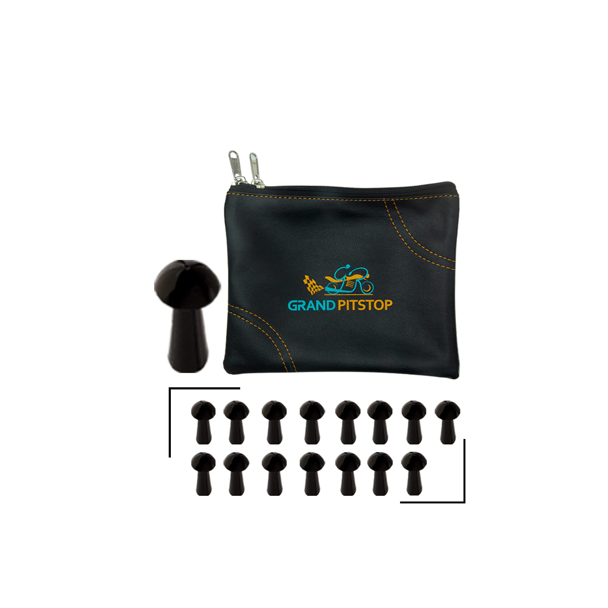 GRAND PITSTOP Tubeless Tire Gun Puncture Repair Kit with Mushroom Plug for Tyre Punctures and Flats on Cars, Motorcycles, ATV, Trucks & Tractors
