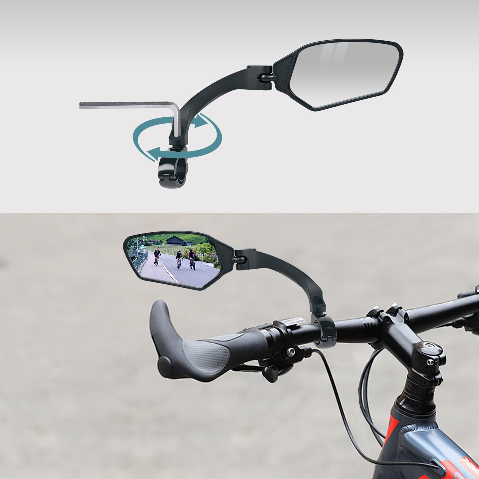 TXZSXS Adjustable Handlebar Bike Mirrors