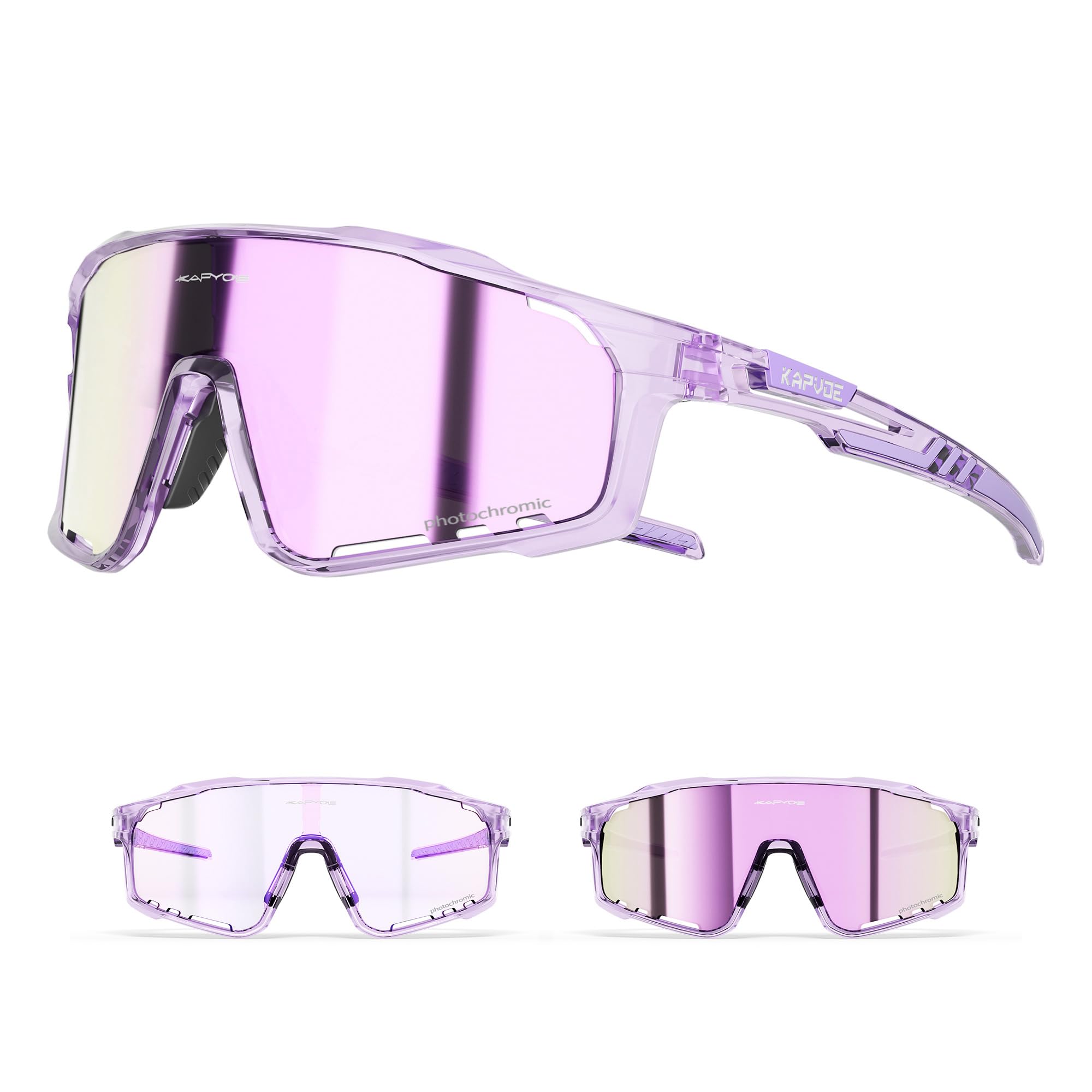 KAPVOE Photochromic Cycling Sunglasses for Men and Women K76