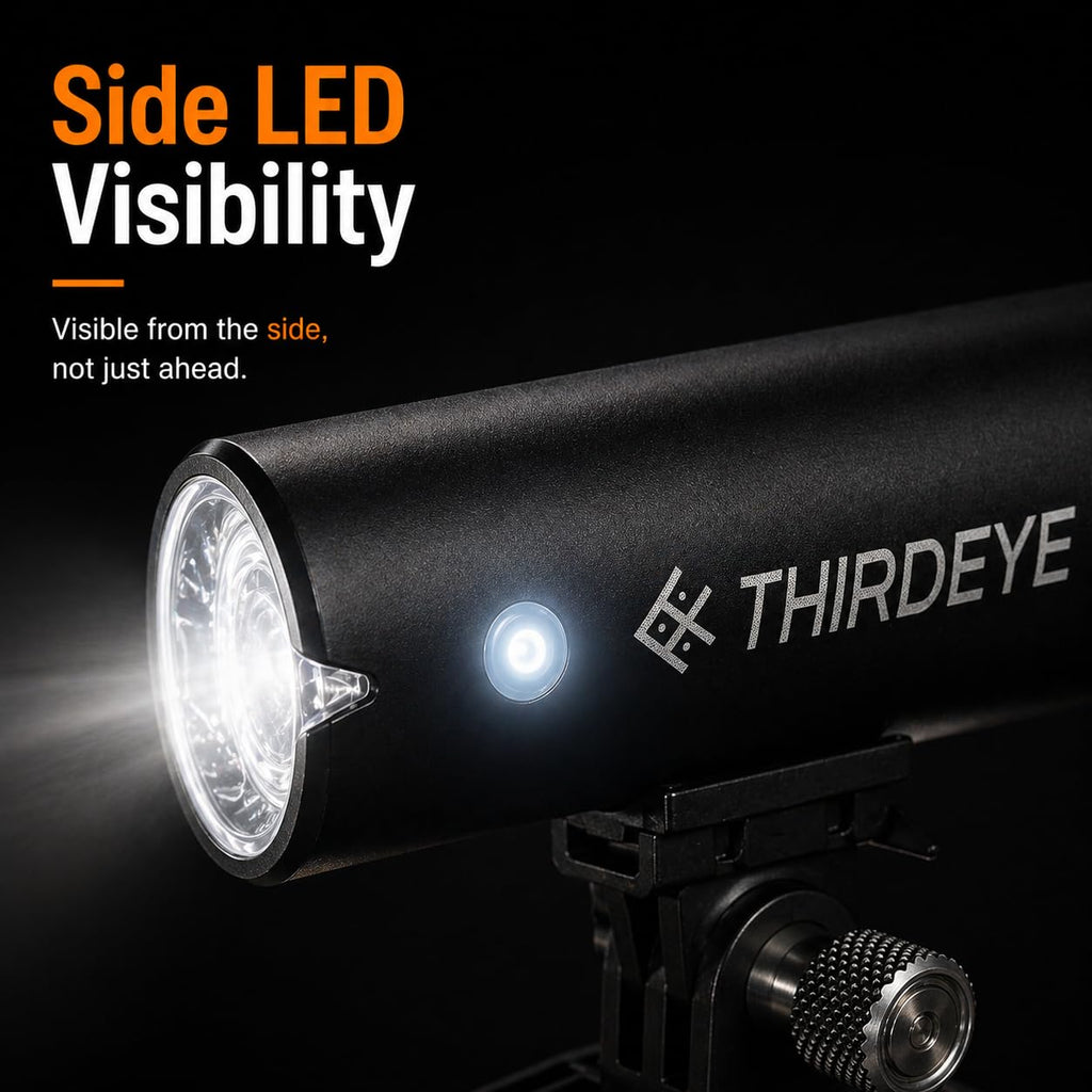 BrighRoad 1000Lumens Bike Helmet Light, 5 Modes, 650ft High-Beam, IPX6 Waterproof Rechargeable Bike Light for Night Riding, Lightweight Mountain Bike Headlight, Smart Thermal Protection Bicycle Light