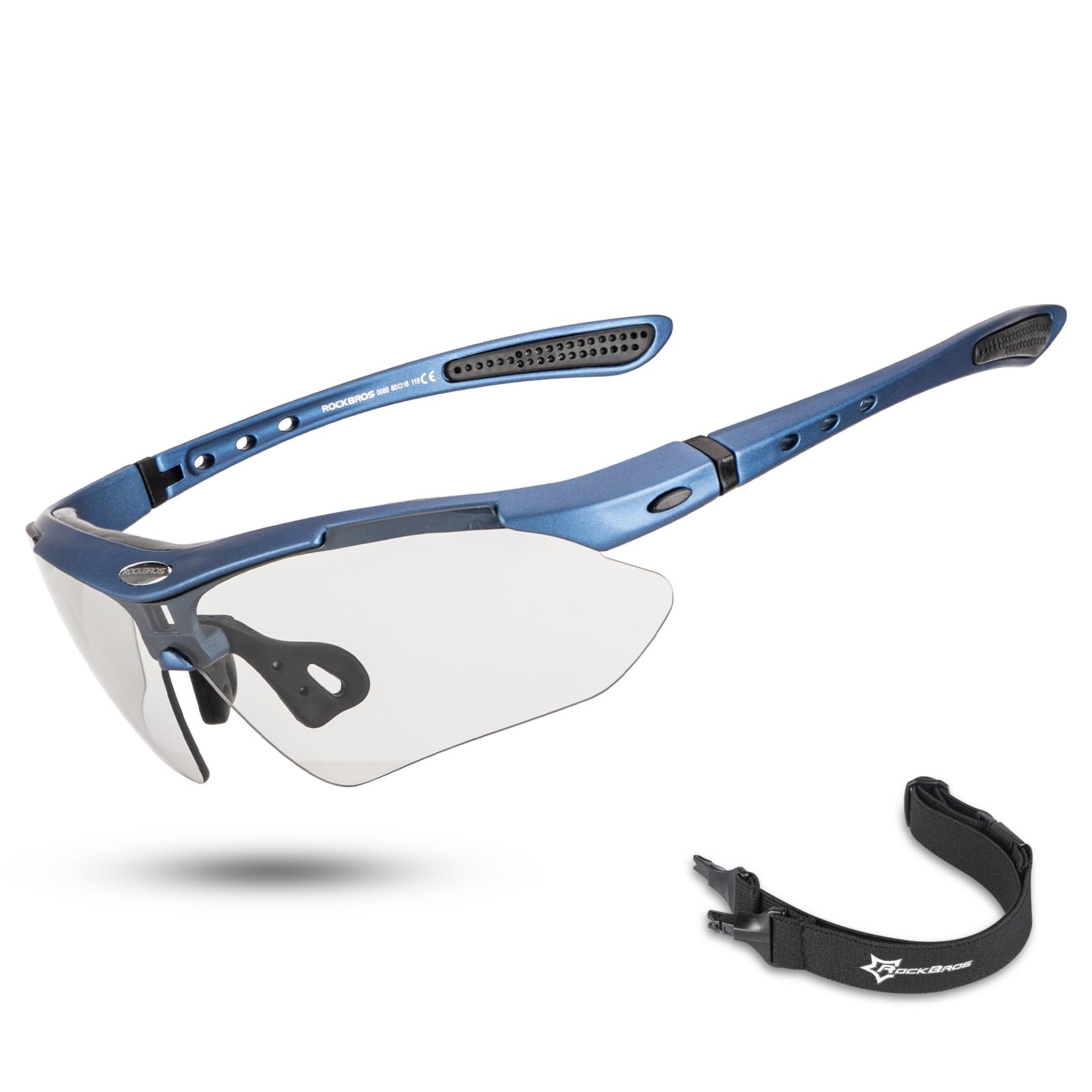 ROCKBROS Photochromic Sports Sunglasses Mens Cycling Pickleball Glasses