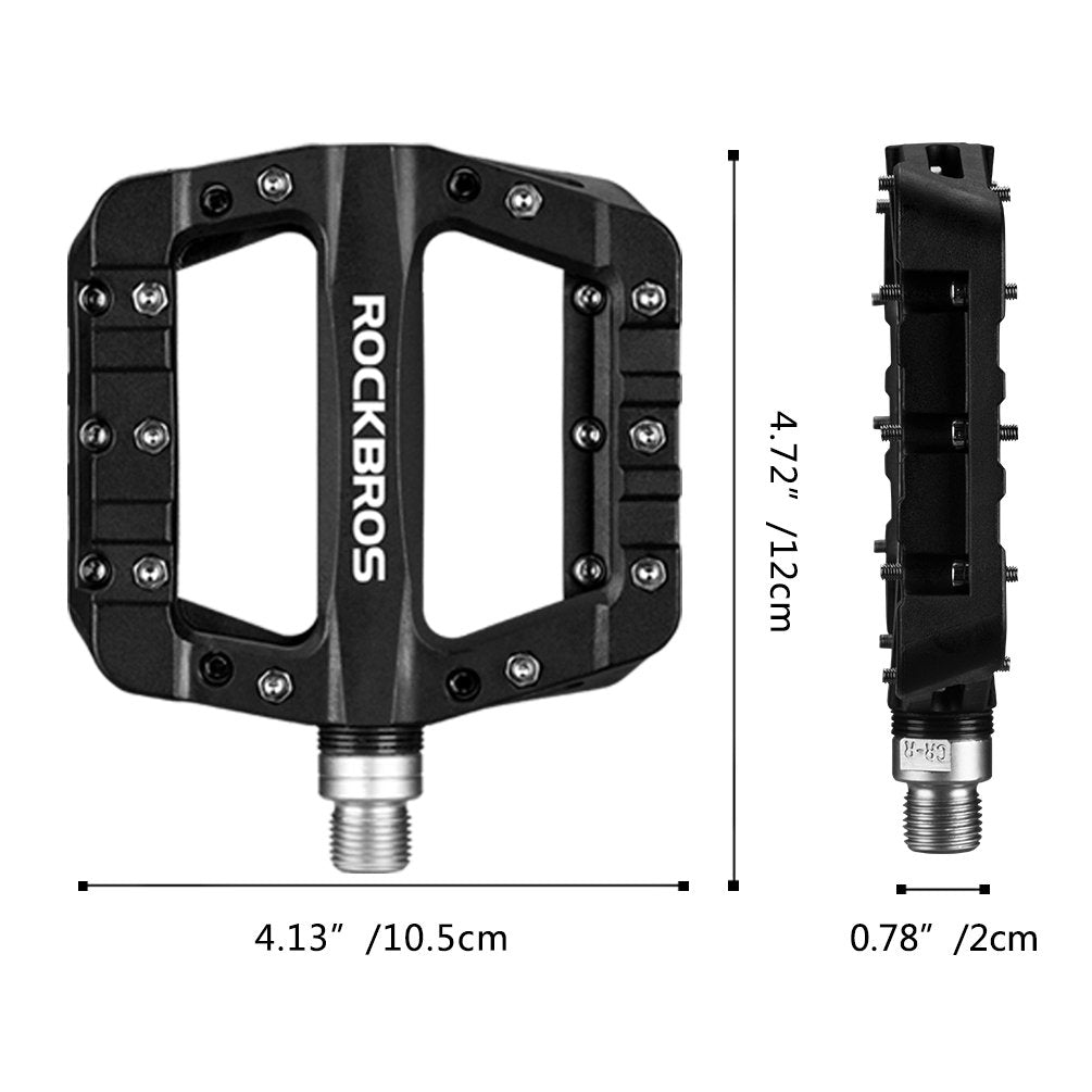 ROCKBROS Nylon Fiber Bike Pedals Lightweight Platform MTB BMX 9/16"