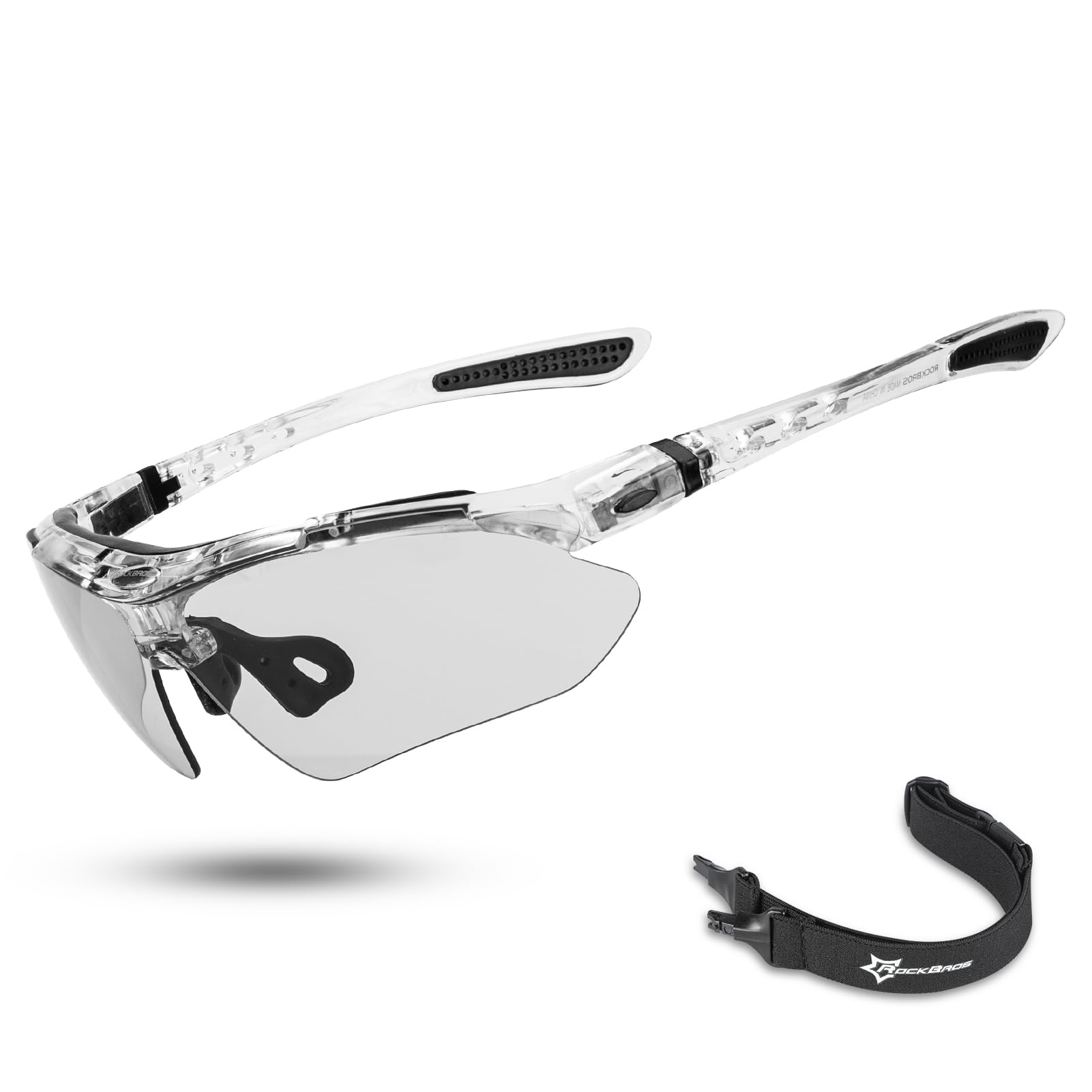 ROCKBROS Photochromic Sports Sunglasses Mens Cycling Pickleball Glasses