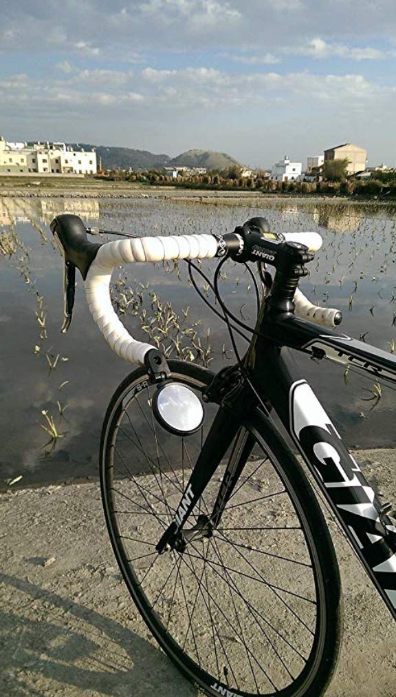 Hafny Bar End Bike Mirror, Stainless Steel Lens, Safe Rearview Mirror