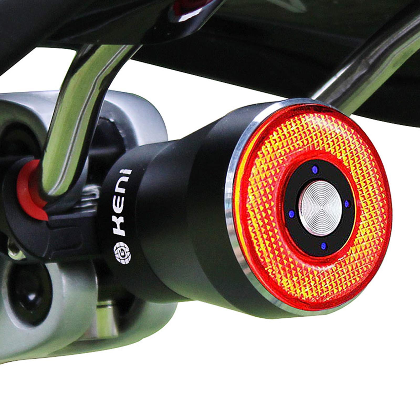 G Keni Smart Brake Sensing Rear Bike Lights, Auto Light Sensing Bike Tail Light, IPX6 Waterproof, Ultra Bright LED Taillights, Rechargeable Safety Road Back Bicycle Lights for Night Riding