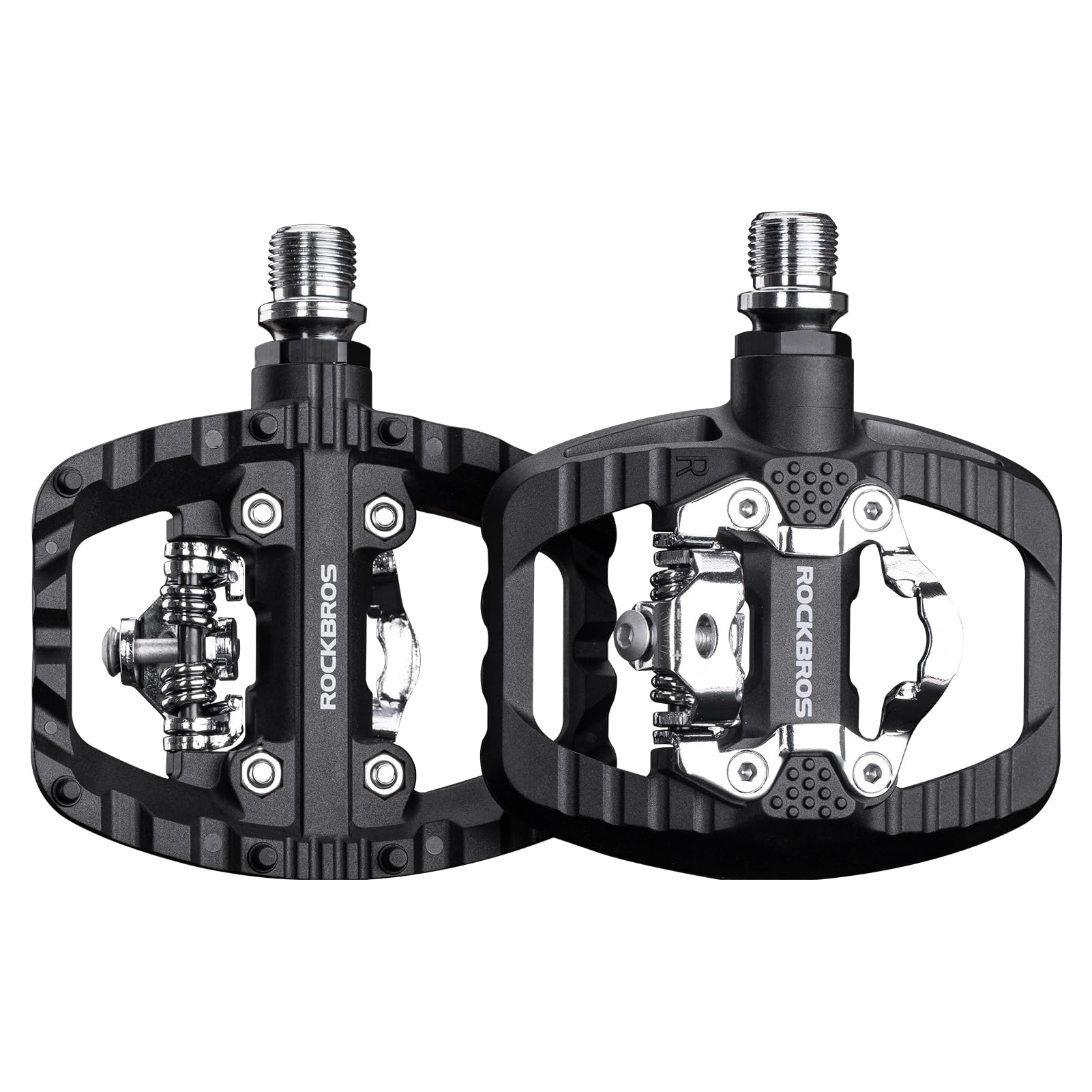 ROCKBROS SPD MTB Pedals Dual Function Clipless Flat Bike Pedals