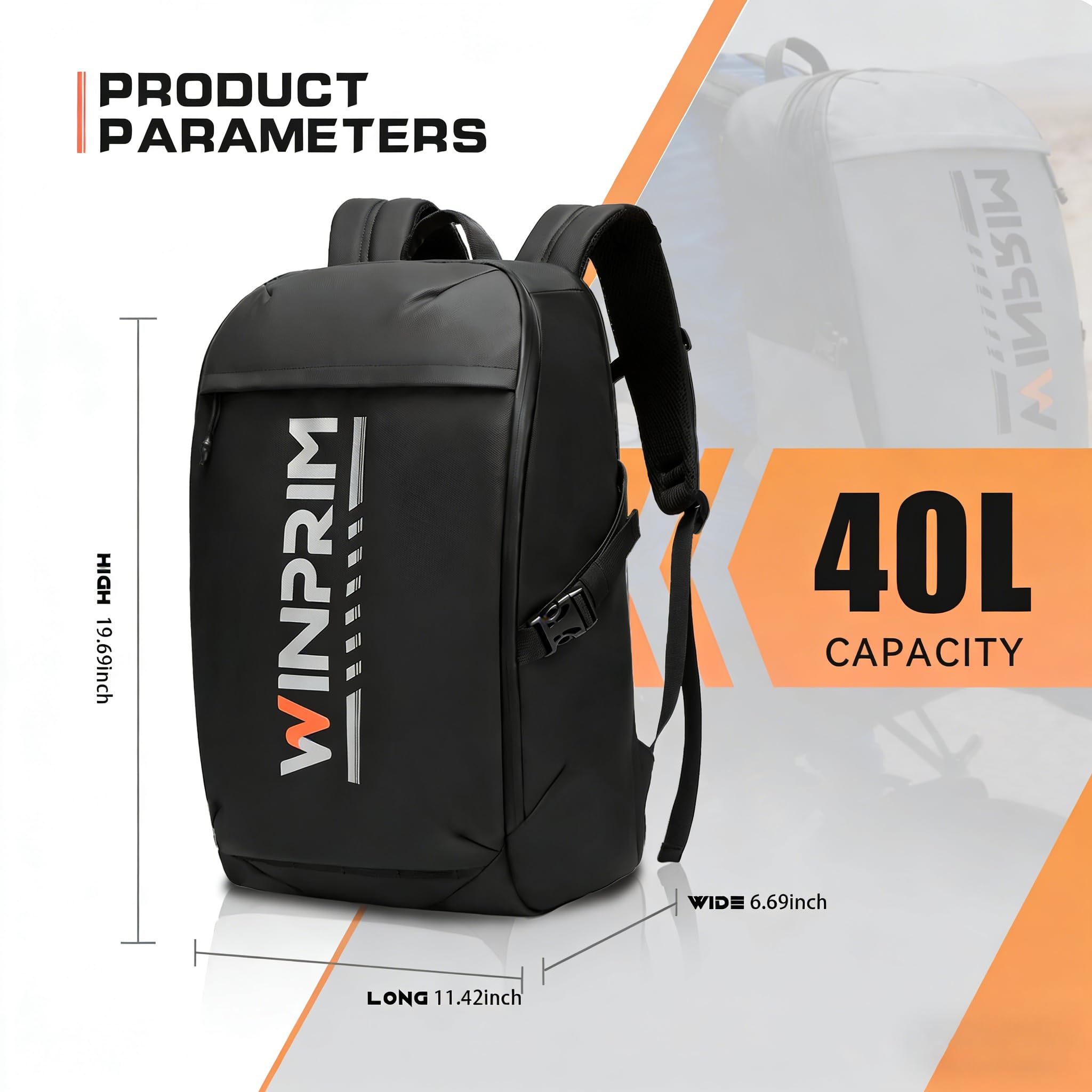 WINPRIM Motorcycle Helmet Backpack