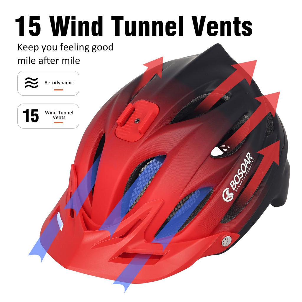 Bosoar Mountain Bike Helmet for Adult Men Women,Fit 55-61 Cm