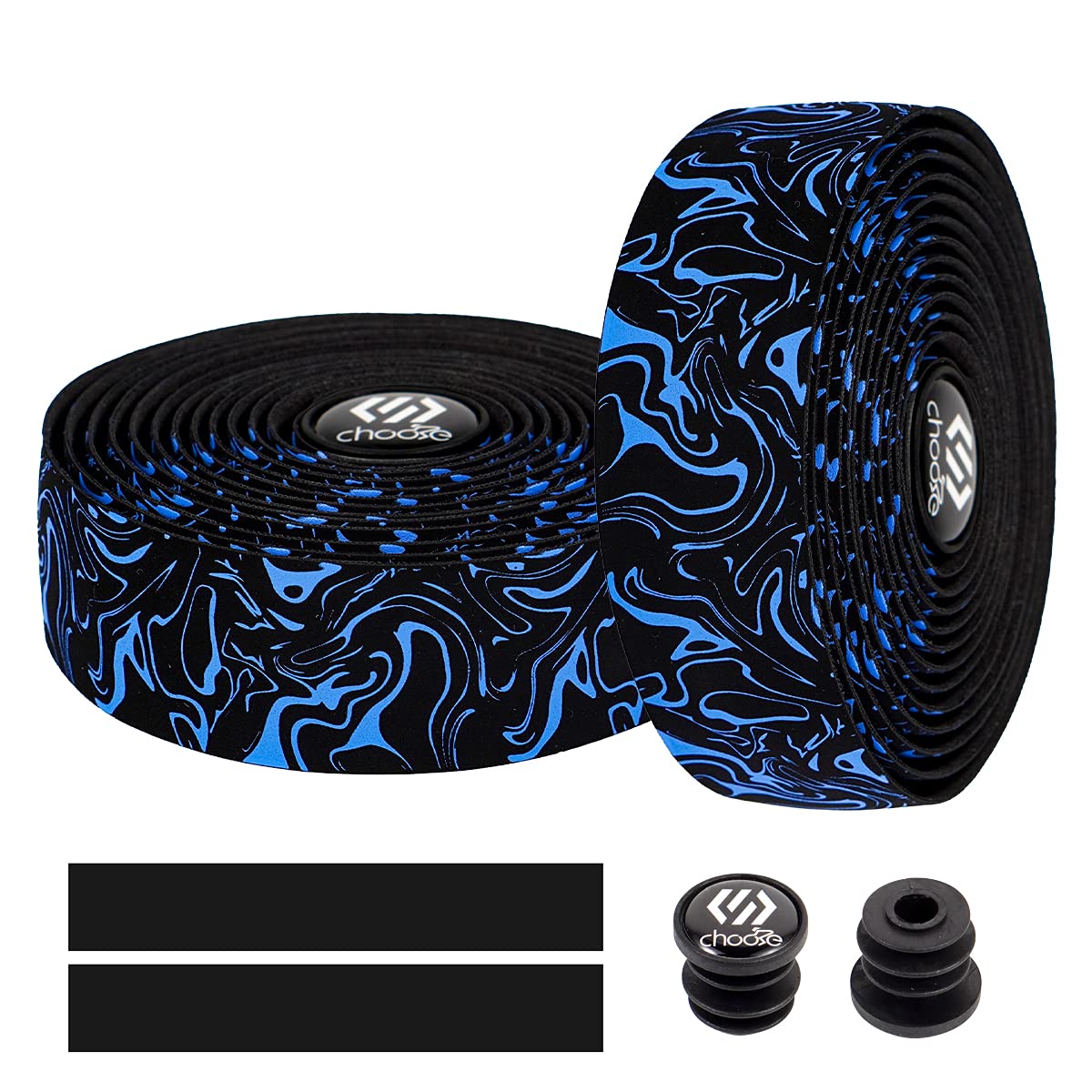Chooee Road Bike Handlebar Tape,2PCS Bicycle Bar Tape,Red/Blue/Green/Yellow/Orange/Purple/Silver/Black