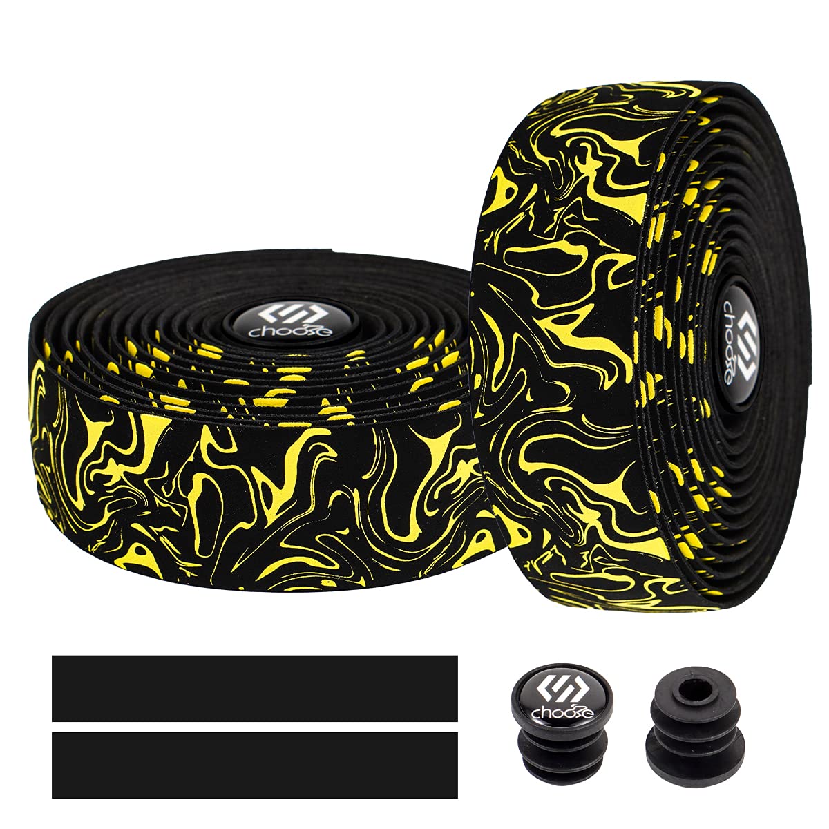 Chooee Road Bike Handlebar Tape,2PCS Bicycle Bar Tape,Red/Blue/Green/Yellow/Orange/Purple/Silver/Black