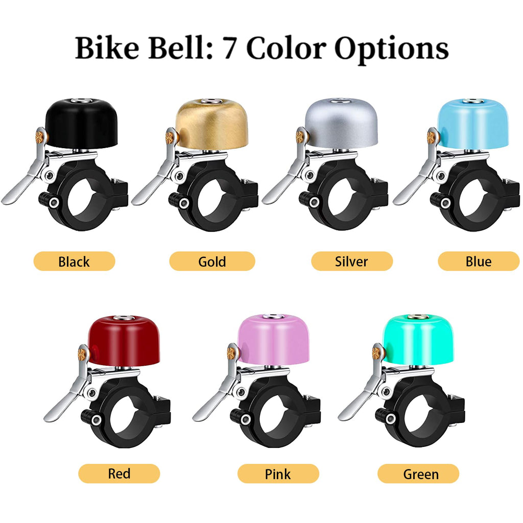 Greallthy Bike Bell Classic Brass Bicycle Bell,Bike Bells for Adults Youth, Loud Retro Bell for Road & Mountain Bikes, Universal Handlebar Fit