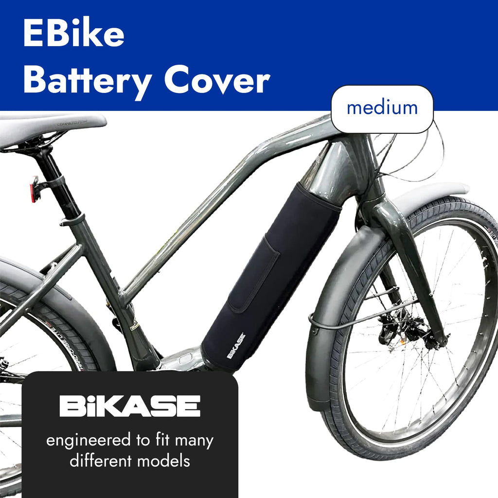BiKase E-Bike Battery Cover Neoprene Electric Bicycle Battery Cover for Outdoor Riding, Transporting on Car Rack, eBike Battery Cover for Isolating Battery, Waterproof, Dirt Resistant
