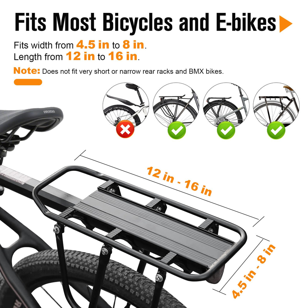 Febabilo Bike Rack Bag, 20L EVA Hard Shell Bike Trunk Rear Rack Bag Bike Panniers Expandable 3 in 1 Waterproof Tin foil Insulation Bike Bag With Rain Cover for Commute Shopping Cycling Trip