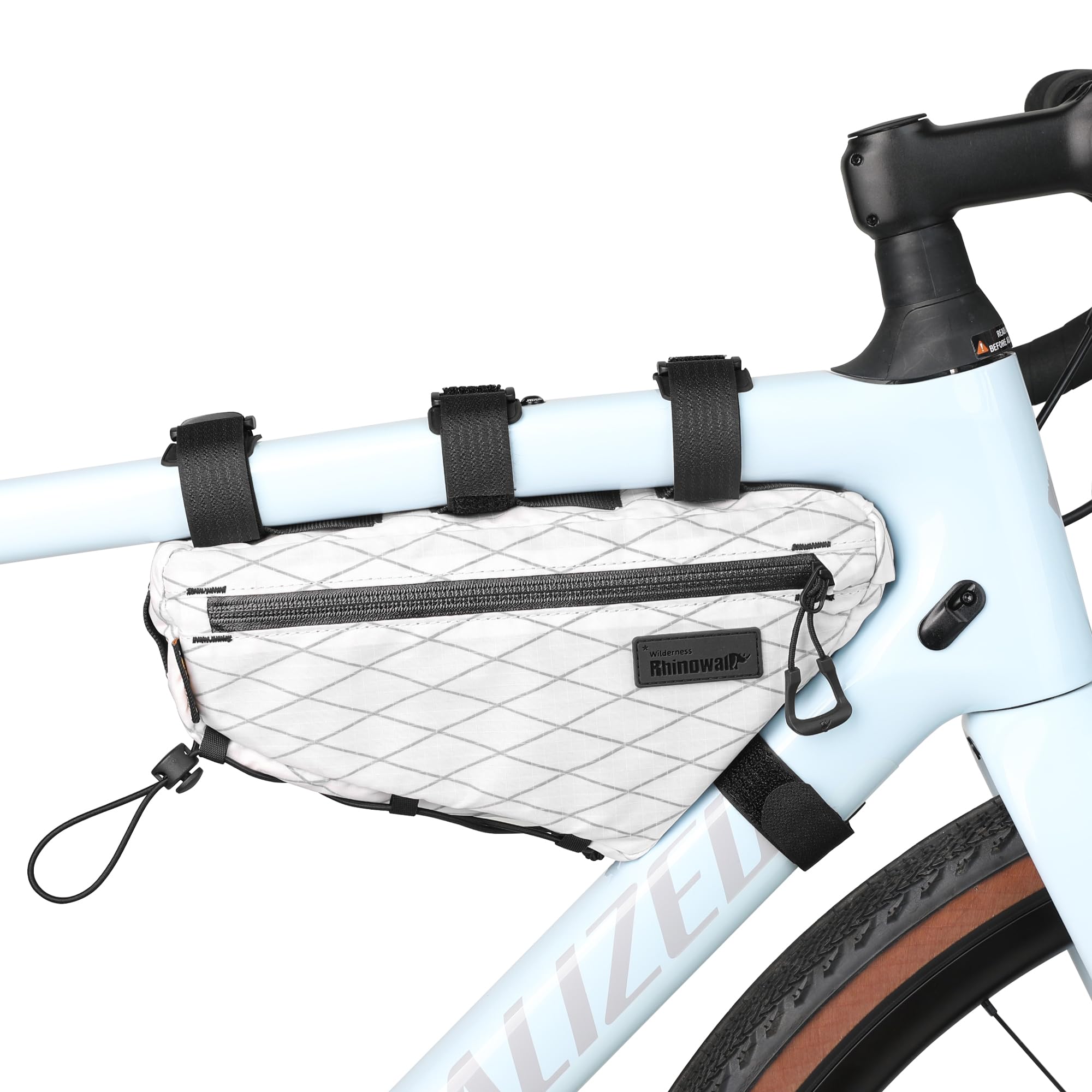 abamita Bike Frame Bag Bike Triangle Bag Bicycle Pouch Under Tube Bag 1.7L with Dual Side Mesh Pockets for MTB Road Bike Cycling Commuting and Outdoor Adventures
