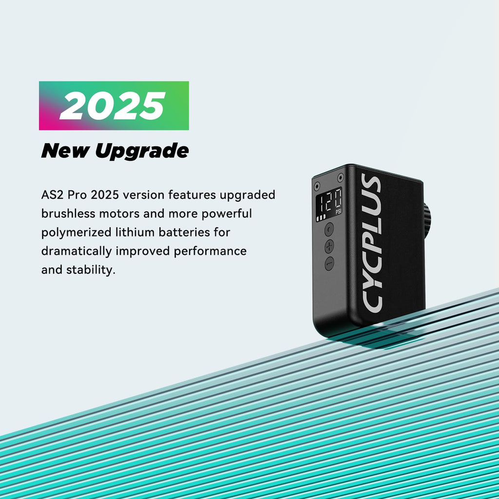 CYCPLUS Tiny Electric Bike Pump AS2Pro, 120g, Aluminum Alloy Shell, Black