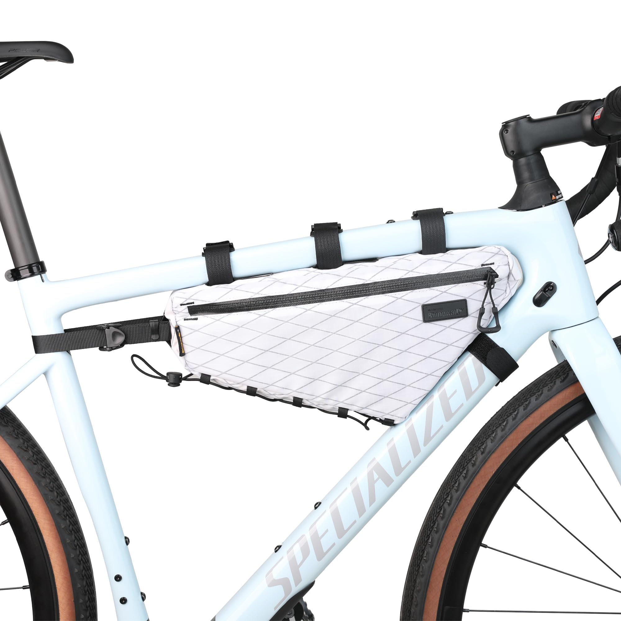abamita Bike Frame Bag Bike Triangle Bag Bicycle Pouch Under Tube Bag 1.7L with Dual Side Mesh Pockets for MTB Road Bike Cycling Commuting and Outdoor Adventures