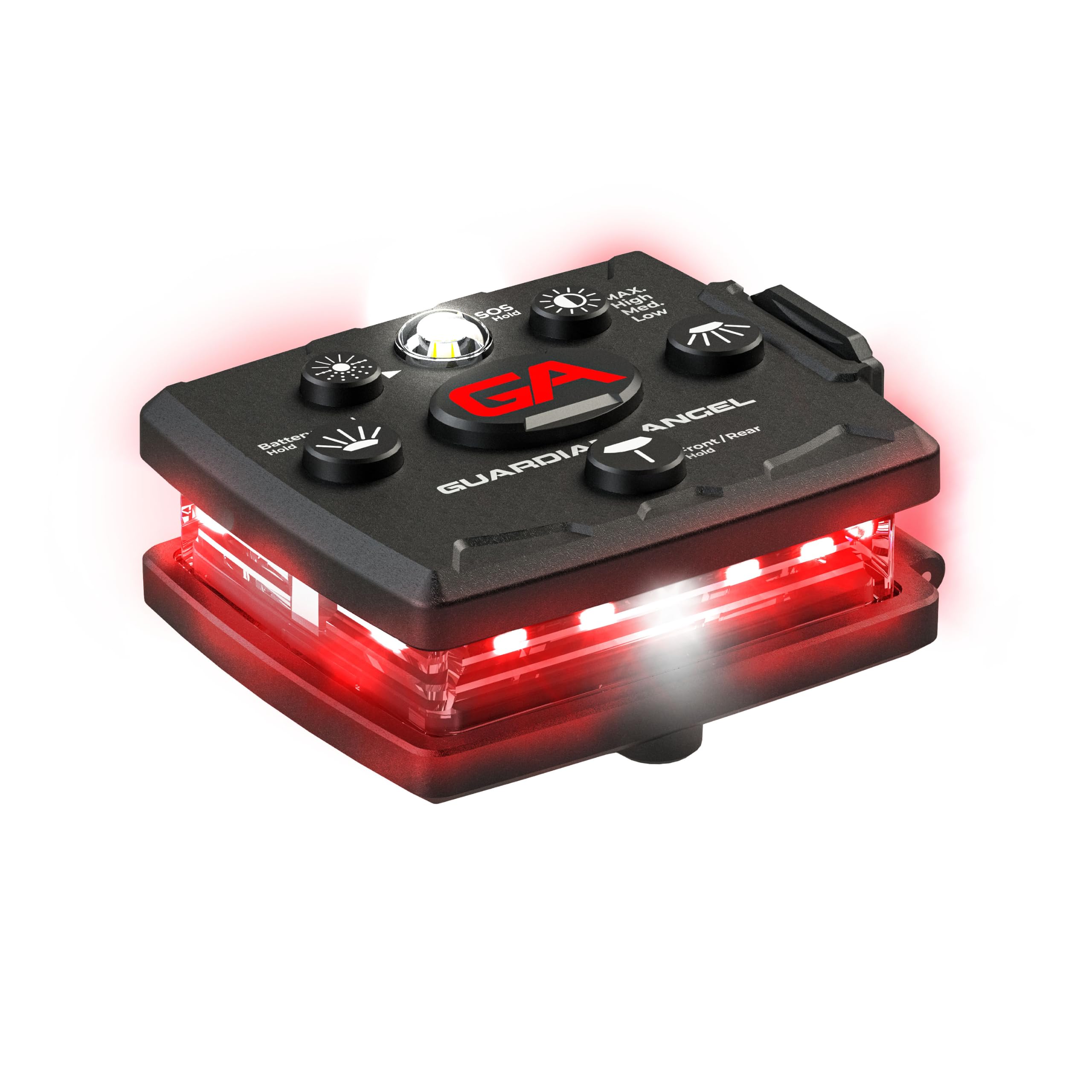 Guardian Angel Micro Series Personal Safety Lights - Rechargeable, Magnetic Wearable Safety Lights for Walking, Cycling, Kayaking, Fishing & More