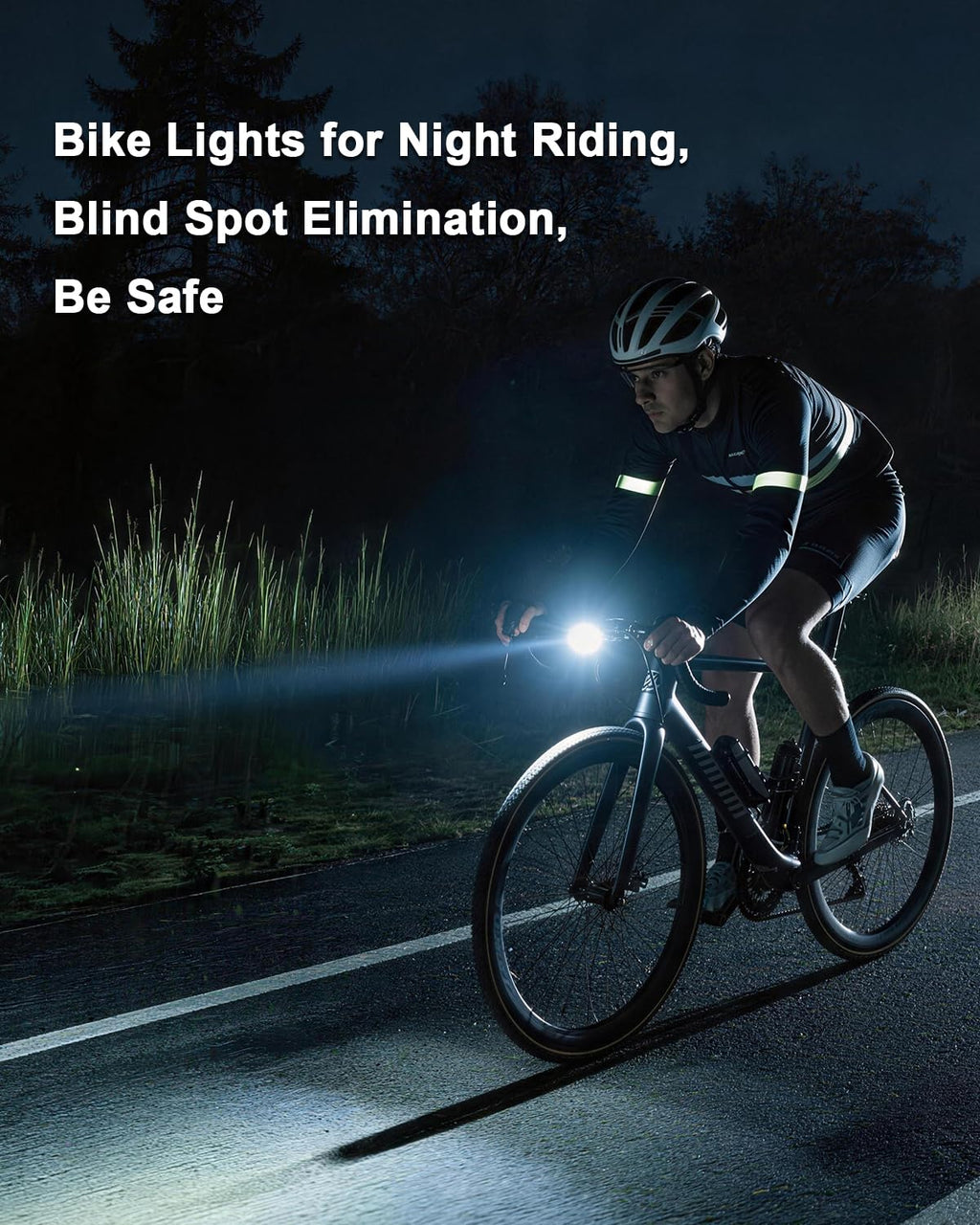 KASLIGHT 3000 Lumens Rechargeable Bike Light, Super Bright LED Bicycle Headlight, USB-C Charging, IPX5 Front Light Bike Lights, 360° Swivel Mount Bike Lights for Night Riding Mountain Road Cycling