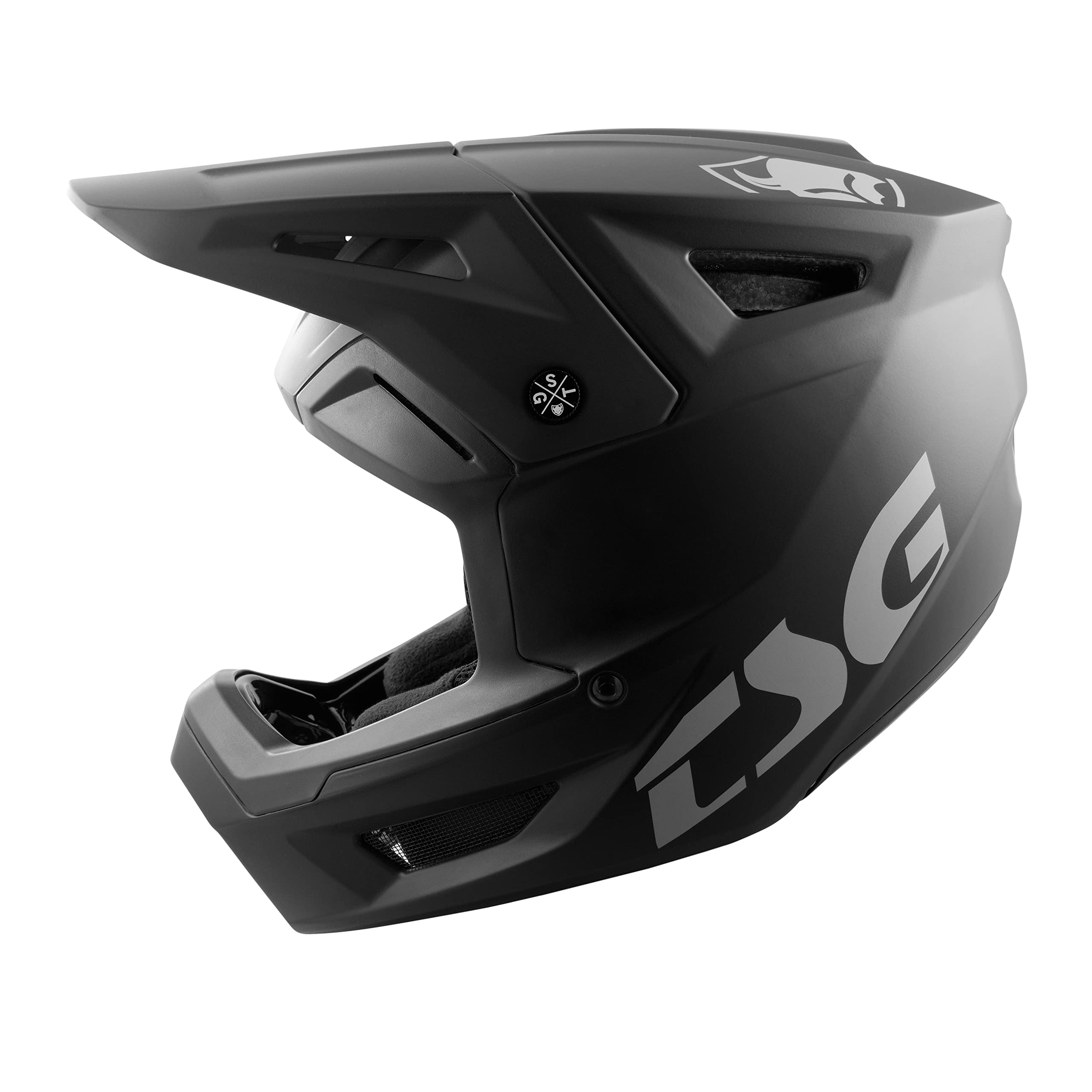 TSG Sentinel Fullface Downhill Mountain Bike Helmet, Black, ABS Outershell, Full Frame EPS Protection, PC Laminated EPS Chinbar, 12 Vents, Wide Eyeports, Precision Visor, Removable Liners & Cheek Pads