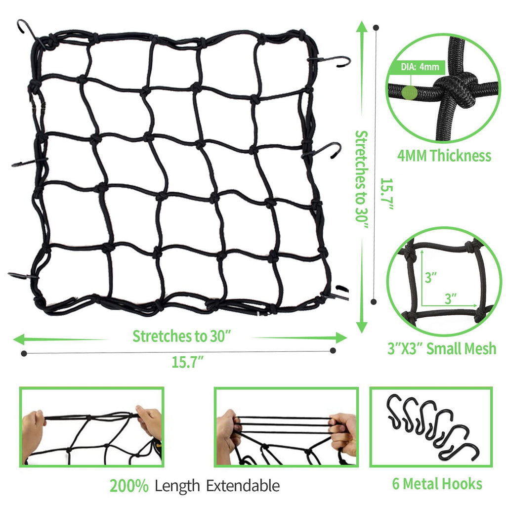 Bike Cargo Rack w/Fender & Bungee Cargo Net & Reflective Logo,Quick Release Mountain Road Bicycle Rear Racks,Universal Adjustable Bike Luggage Touring Carrier Rack,Large Capacity Bike Pannier Rack