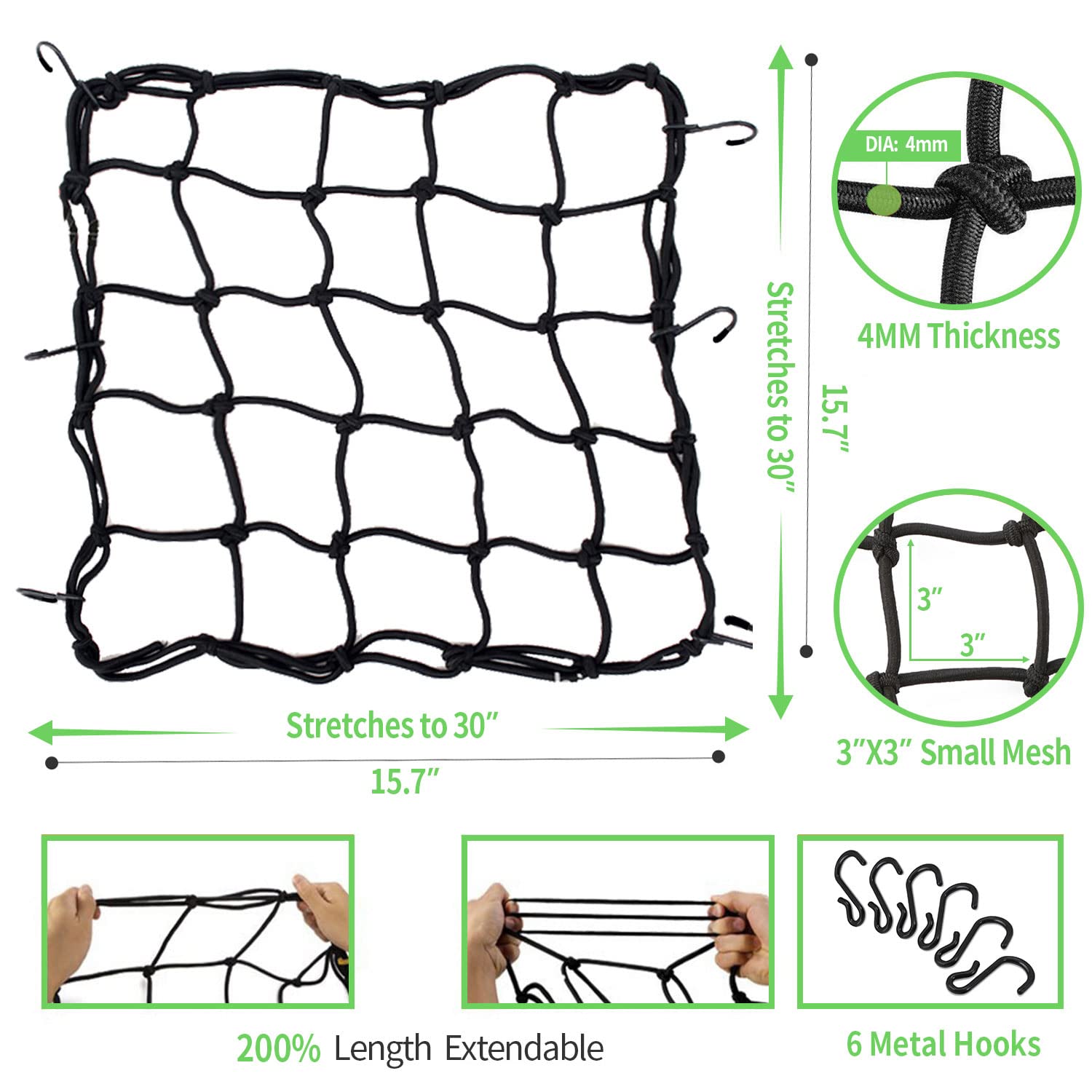 Bike Cargo Rack w/Fender & Bungee Cargo Net & Reflective Logo,Quick Release Mountain Road Bicycle Rear Racks,Universal Adjustable Bike Luggage Touring Carrier Rack,Large Capacity Bike Pannier Rack