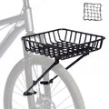 Bike Front Rack - Front Bicycle Cargo Rack with Support Struts & Adjustable Straps - Aluminium Front Cargo Pizza Rack, Stable & No Rattle, Universal Fit for Mountain, Gravel & Touring Bikes