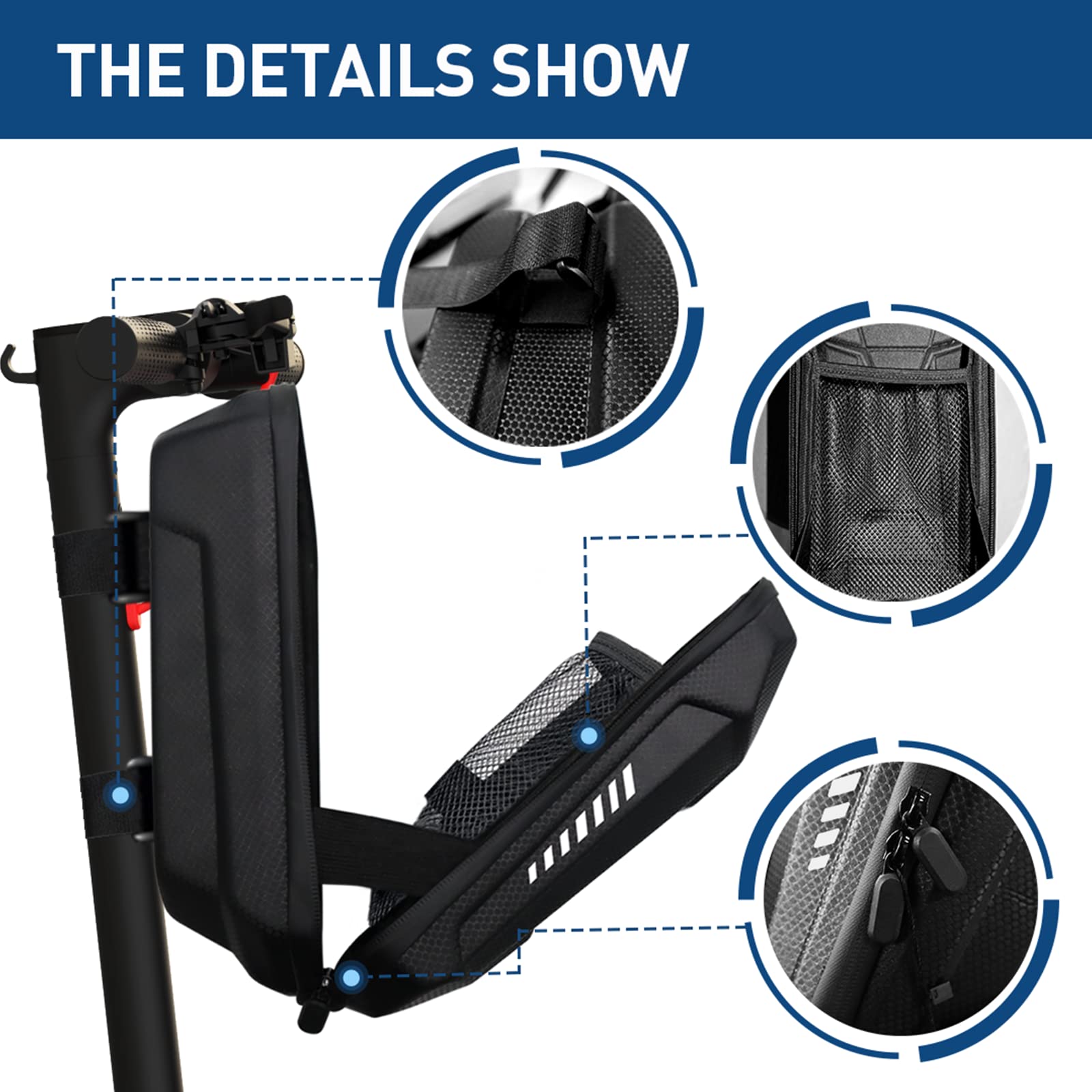 Hiboy Electric Scooter Storage Bag, EVA Hardshell Front Handlebar Bag