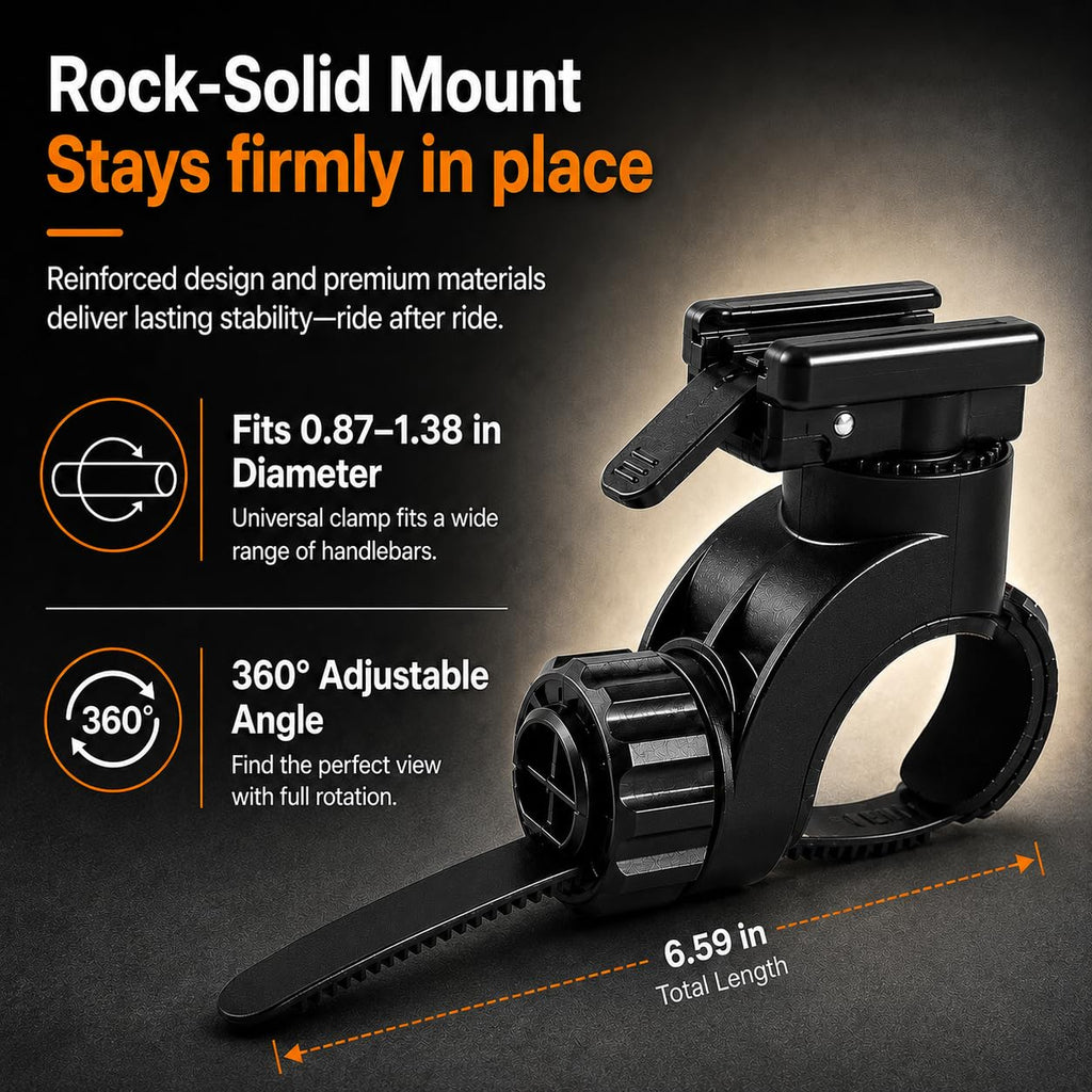 BrightRoad 850 Lumens Front Bike Light, Rechargeable Bike Headlight with 5 Modes, MTB Bicycle Light for Night Riding, 85° Wide Beam, 650ft Visibility, IPX4 Waterproof, Upgraded Handlebar Mount